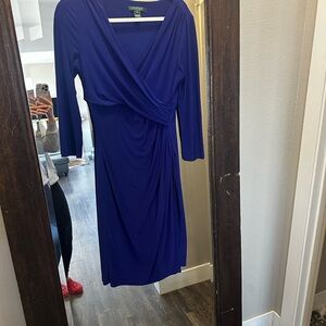 Ralph Lauren Royal Blue Long Sleeve Dress